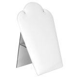 White Leatherette Jewelry Pendant Easel | Gems on Display