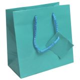 Glossy Teal Gift Bags | Teal Euro Tote Bags - Wholesale