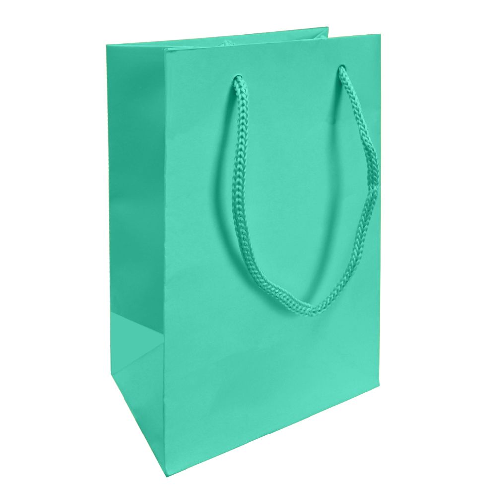 Aqua Gift Bags | Euro Tote Bags - 4-3/4