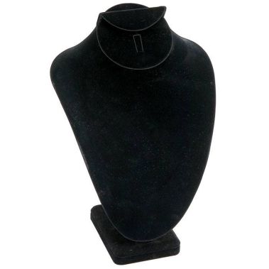 Black Velvet Jewelry Necklace / Ring / Earring Combination Bust