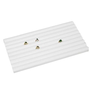White Leatherette Jewelry Ring Insert Display Tray Liner 