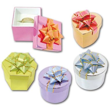 Multi-Color Metallic Jewelry Ring Hat Gift Boxes