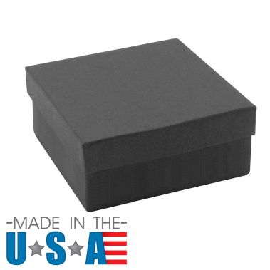 Premium Matte Black Paper Cotton Filled Jewelry Gift Boxes #34