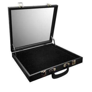 Glass Top Portable Jewelry Showcase Display Tray