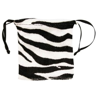 Zebra Pattern Drawstring Gift Pouches, 5" x 6", 12 Per Pack