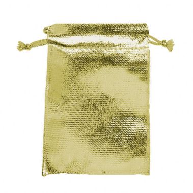 Metallic Gold Drawstring Gift Pouches, 1-3/4" x 2", 12 Per Pack