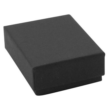 Matte Black Paper Cotton Filled Jewelry Gift Boxes #11