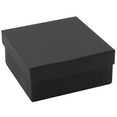 Matte Black Paper Cotton Filled Jewelry Gift Boxes #34