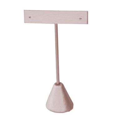 Champagne Pink Leatherette Jewelry Earring T Stand, 4-3/4" Tall