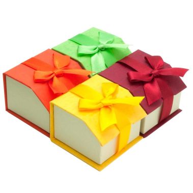 Multi-Color Magnetic Ribbon Jewelry Ring Boxes