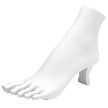 White Polystyrene Ankle Bracelet / Toe Ring Display Foot