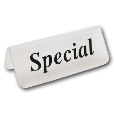 Acrylic "Special" Sign