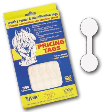Tyvek Barbell Shape Pricing Tag
