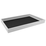 White jewelry tray 1.5 inch | white leatherette tray | 