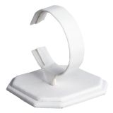 White Leatherette Watch Display Stand
