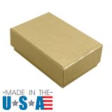 New 100 Gold Cotton Filled jewelry Gift Boxes Size 2 18 X 1 58