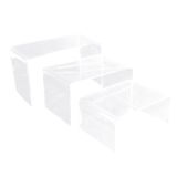 4-tier Riser Showcase Display Trade Show Jewelry Displays Frosted Riser Set 