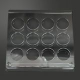 Clear Acrylic 12 Compartment Gemstone Jar Holder