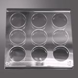 Clear Acrylic 9 Compartment Gemstone Jar Holder Easel