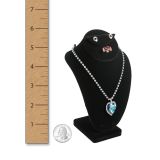 Black Velvet Jewelry Necklace / Ring / Earring Combination Bust, 6