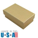 100 gold Cotton Filled Jewelry Craft Gift Boxes 3 1/2" 