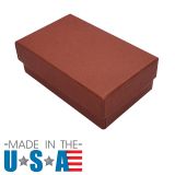 Premium Brick Red Cotton Filled Box #21 | Gems On Display