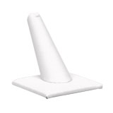 White Leatherette Jewelry Ring Display Finger, 2-3/8