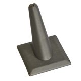 Steel Grey Leatherette Jewelry Ring Display Stand