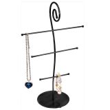 Black Metal Rotating Wire Necklace Display Stand 