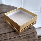 Textured Gold Cotton Filled Jewelry Gift Boxes #34