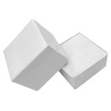 Glossy White Paper Jewelry Ring Boxes 