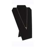 Black Velvet Jewelry Necklace Display Easel, 12-1/2