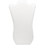 White Leatherette Curved Jewelry Necklace Display Easel, 14