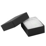 Matte Black Paper Cotton Filled Jewelry Gift Boxes #11