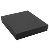 Matte Black Paper Cotton Filled Large Jewelry Gift Boxes #75