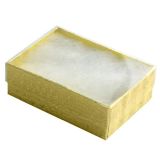 Gold Foil Clear-View Lid Cotton Filled Jewelry Gift Boxes #32