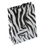 Zebra Print Gift Shopping Tote Bags with Handle, 4-3/4