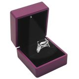 Lighted Ring Box | Purple Gift Box | Gems on Display