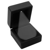 Black Soft Touch Lighted Earring Box