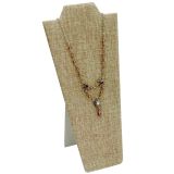 Brown Burlap Jewelry Necklace Easel, 8-7/8