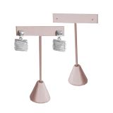 Champagne Pink Leatherette Jewelry Earring T Stand, 4-3/4