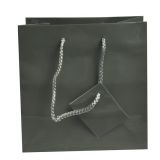 Glossy Grey Euro Tote Gift Shopping Bags, 6-1/2