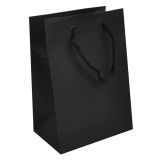 Black Tote Gift Shopping Bags, 4-3/4
