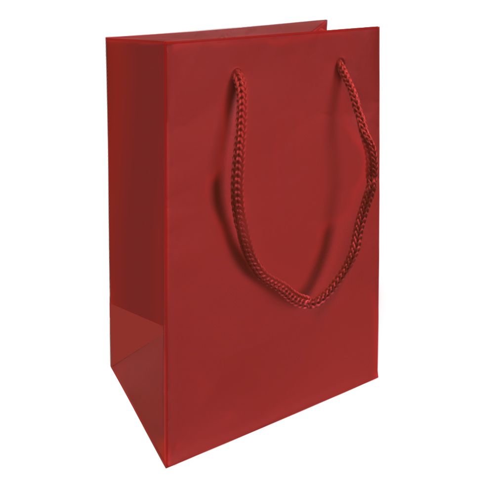 Burgundy Tote Gift Shopping Bags, 4-3/4