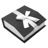 Black Necklace Gift Box with Ribbon Tie | Necklace Boxes Bulk