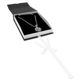 Black and White Magnetic Ribbon Jewelry Necklace or Chain Boxes