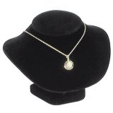 Black Velvet Short Jewelry Necklace Bust, 4-3/4