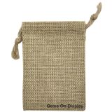 Brown Burlap Drawstring Gift Pouches, 12 Per Pack
