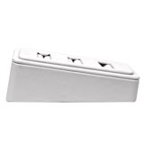 White Leatherette 3 Slot Jewelry Ring Display