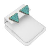 Small White Leatherette Jewelry Earring Display